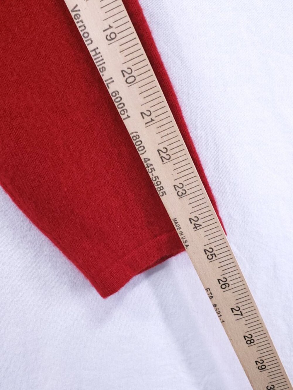 Charter Club 2 Ply 100% Cashmere Sweater Size XL Pullover Turtleneck Red Preppy - Picture 6 of 12